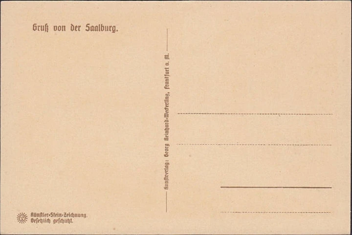 AK Saalburg, Römerkastell, Blick in das Peristyl, Künstler AK, ungelaufen