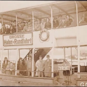 AK St. Pauli, Landungsbrücken, Große Hafen Rundfahrt, Foto AK, ungelaufen- datiert 1936