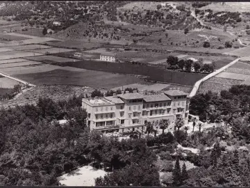 AK Rab, Hotel Imperial, Fliegeraufnahme, gelaufen 1962