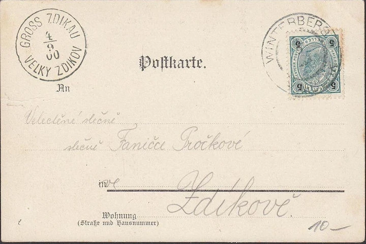 AK Am Wörthersee, Ruhig wiegend, Liederkarte, gelaufen 1900