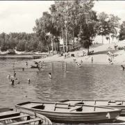 AK Bad Liebenwerda, Waldbad, Strand, Boote, ungelaufen