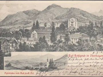 AK Bad Kohlgrub, Panorama vom Bad nach Ost, gelaufen 1902