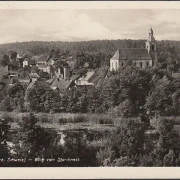 AK Buckow, Blick vom Storchnest, Stadtansicht, gelaufen 1974