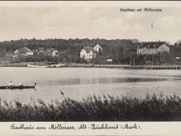 AK Grünheide, Gasthaus Am Möllensee, gelaufen 1951