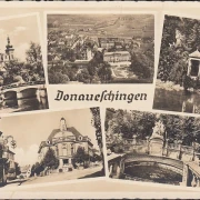 AK Donaueschingen, Stadtansichten, Gebäude, gelaufen 1942