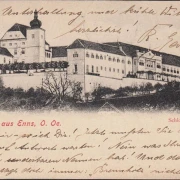 AK Gruss aus Enns, Schloss Ennsegg, gelaufen 1905