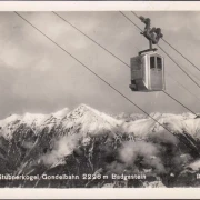 AK Bad Gastein, Stubnerkogel, Gondel, Foto AK, gelaufen 1955