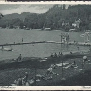 AK Pörtschach, Strandbad Werzer, gelaufen 1930