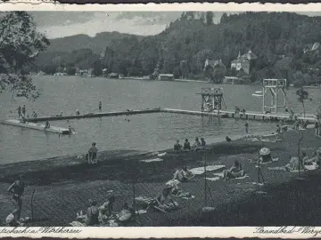 AK Pörtschach, Strandbad Werzer, gelaufen 1930