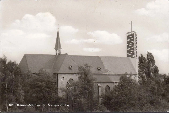 AK Kamen Methler, St. Marien Kirche, ungelaufen