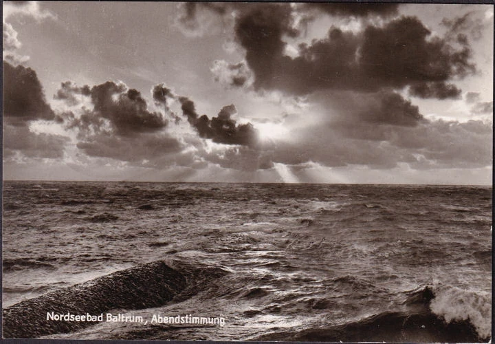 AK Baltrum. Abendstimmung, gelaufen 1970