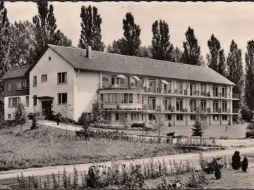 AK Bad Krozingen, Parksanatorium, Thermalbad, gelaufen 1961