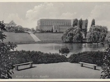 AK Bielefeld, Rudolf Oetker Halle, gelaufen 1937