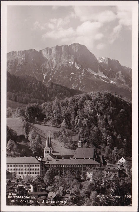 AK Berchtesgaden mit Lockstein und Untersberg, gelaufen 1957