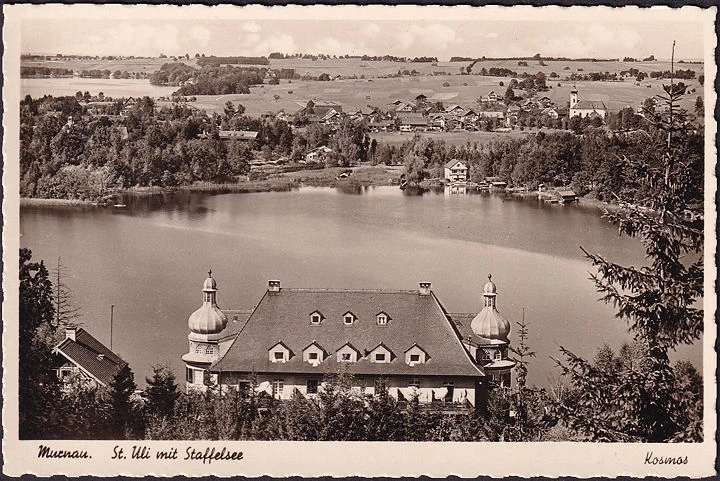 AK Murnau, St. Uli mit Staffelsee, ungelaufen