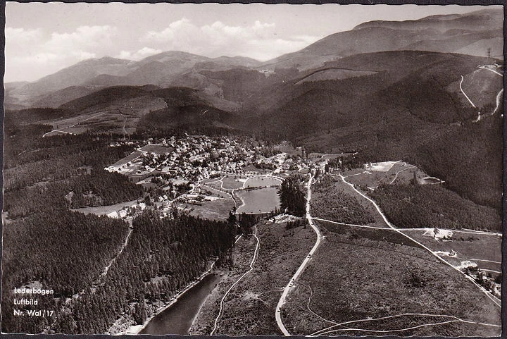 AK Hahnenklee, Fliegeraufnahme, Stadtansicht, gelaufen 1961