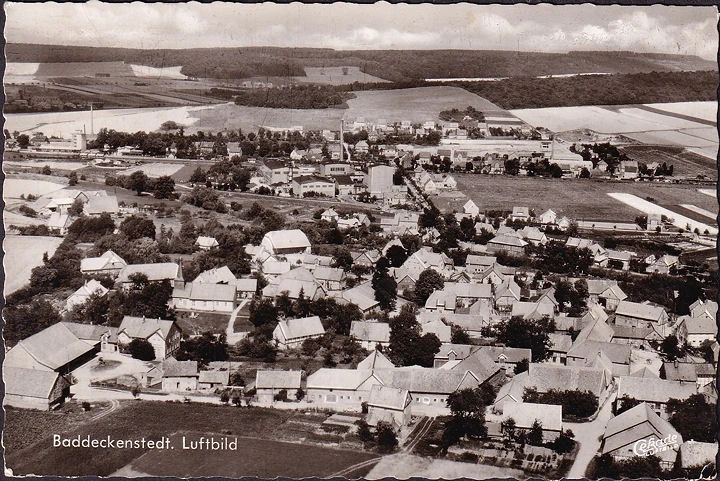 AK Baddeckenstedt, Fliegeraufnahme, gelaufen 1975