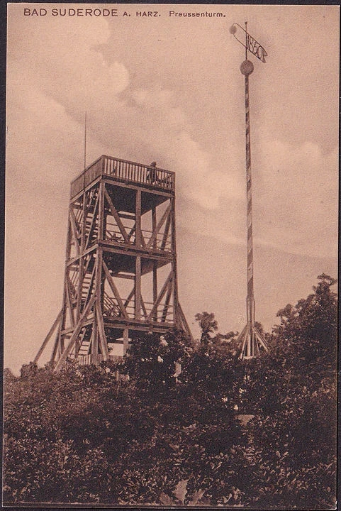 AK Bad Suderode, Preussenturm, ungelaufen-datiert 1915