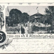 AK Gruss aus Aigen Schlägl, Almesberger Gasthof, gelaufen 1903