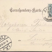 AK Gruss aus Aigen Schlägl, Almesberger Gasthof, gelaufen 1903