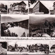 AK Kurhaus Schliffkopf, Kurhaus Plättig, Kurhaus Ruhestein, Kurhaus Herrenwies, ungelaufen-datiert 1960