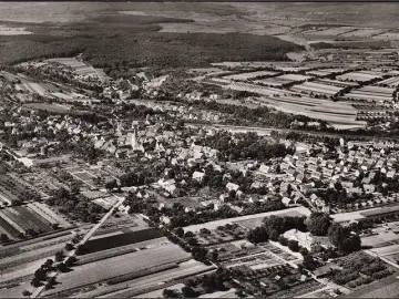 AK Groß Sachsenheim, Fliegeraufnahme, Stadtansicht, ungelaufen