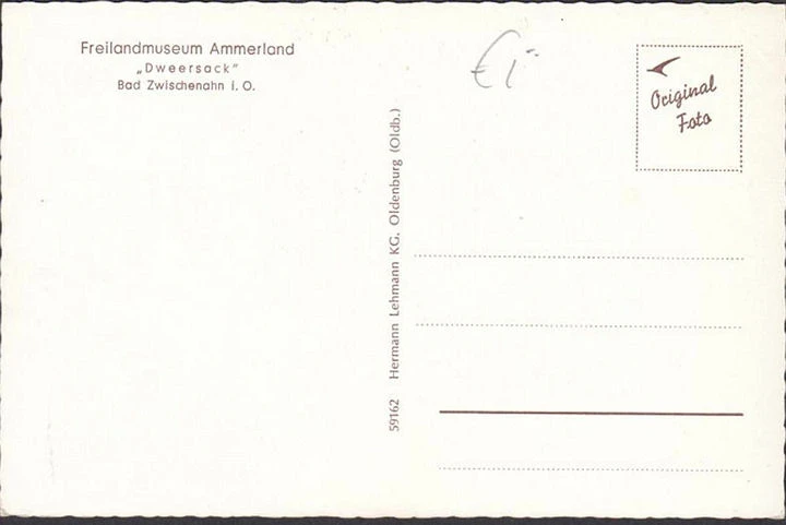 AK Bad Zwischenahn, Freilandmuseum, Dweersack, ungelaufen