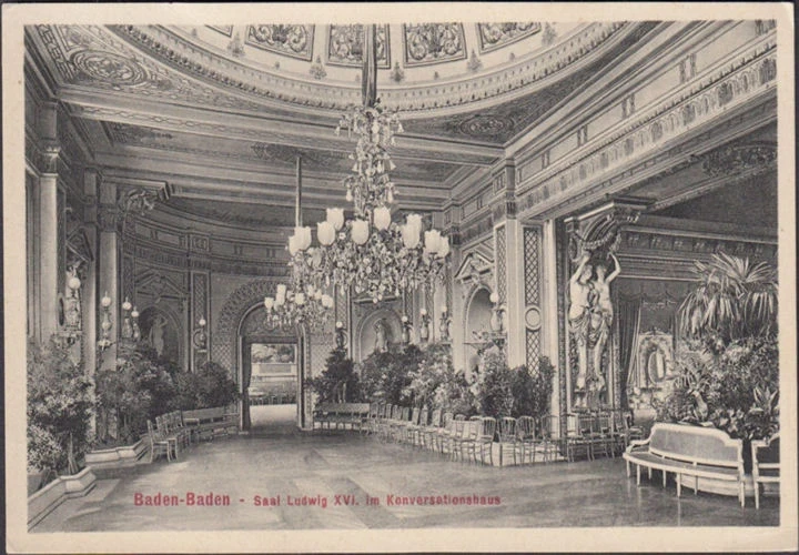 AK Baden Baden, Konversationshaus, Saal Ludwig XVI, ungelaufen