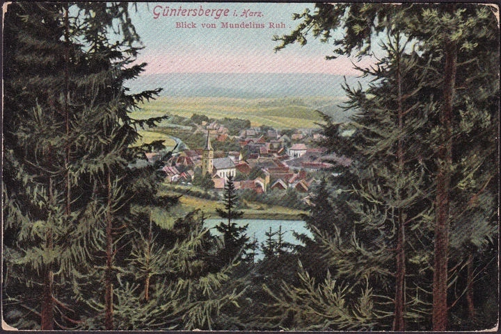 AK Güntersberge, Blick von Mundelins Ruh, ungelaufen-datiert 1912