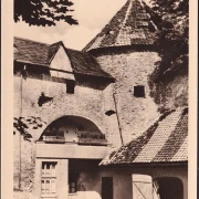 AK Harzgerode, Schlosshof, ungelaufen-datiert 1954