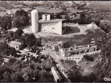 AK Ronchamp, Chapelle de Notre Dame, Fliegeraufnahme, ungelaufen