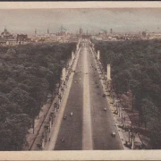 AK Berlin, Ostwest Achse, Blick auf die Türme der Stadt, ungelaufen-datiert 1949