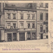 AK Berlin, Haus in der Schützenstraße 1923, Kupfer Waren Handel, gelaufen 1912