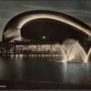 AK Berlin, Kongresshalle bei Nacht, Sonderstempel, ungelaufen-gestempelt 1958