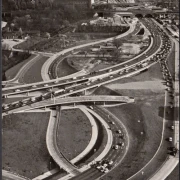 AK Berlin, Bundesautobahn, Stadtring, Blick vom Funkturm, ungelaufen