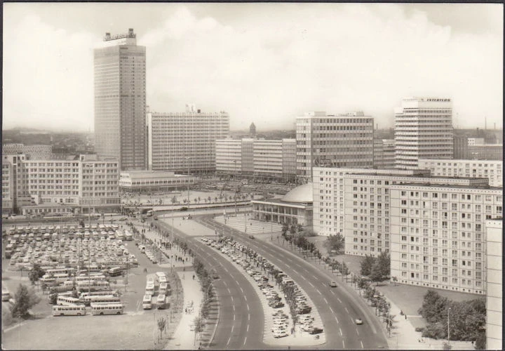 AK Berlin, Alexanderplatz, Alexanderstraße, Busse, ungelaufen