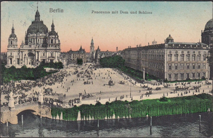 AK Berlin, Dom und Schloss, gelaufen 1910