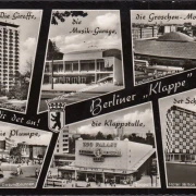 AK Berlin, Hochhaus, Konzertsaal, Hochschule, Kaufhaus, gelaufen 1963