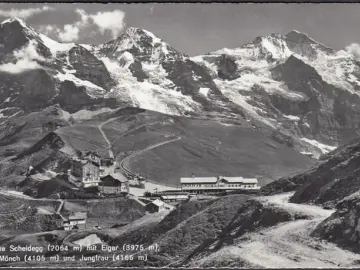 AK Bern, Kleine Scheidegg mit Eiger, Mönch und Jungfrau, gelaufen