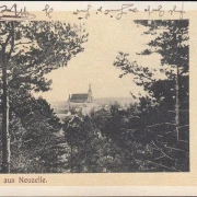 AK Neuzelle, Kloster, Passepartout, gelaufen 1903