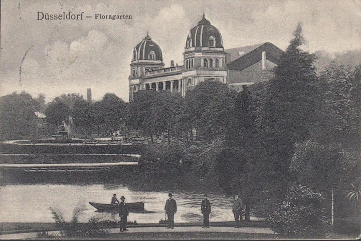 AK Düsseldorf, Floragarten, gelaufen 1909