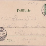 AK Bodetal, Bodetor, Künstler AK, gelaufen 1900