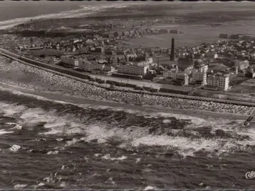 AK Borkum, Fliegeraufnahme, Stadtansicht, ungelaufen