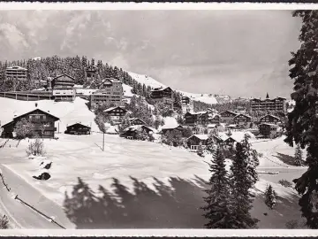 AK Arosa, Hotel Eden, Hotel Beau Rivage, gelaufen 1956