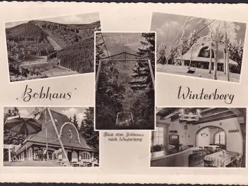 AK Winterberg, Bobhaus, Gebäudeansichten, gelaufen 1952