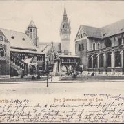 AK Braunschweig, Burg Dankwarderode mit Dom, gelaufen 1904