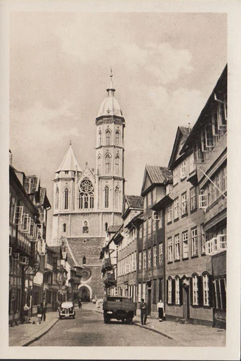 AK Braunschweig, Andreaskirche mit Weberstraße, ungelaufen