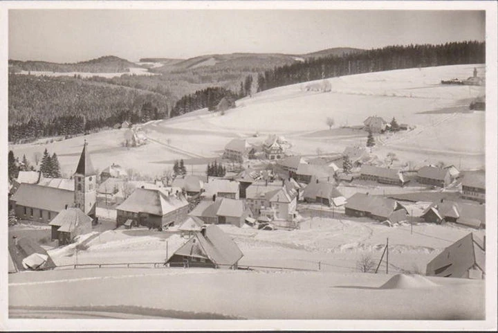 AK Altglashütten, Stadtansicht, Gasthaus und Pension Schwarzwaldhaus, gelaufen 1957