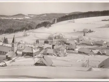 AK Altglashütten, Stadtansicht, Gasthaus und Pension Schwarzwaldhaus, gelaufen 1957