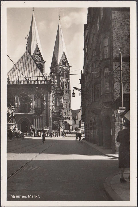 AK Bremen, Markt, Feldpost, gelaufen 1941